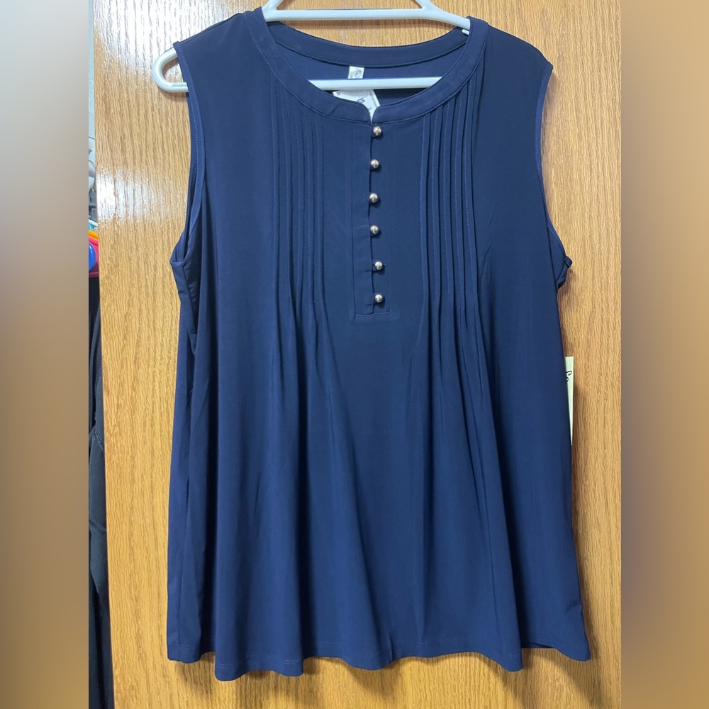 NWT navy blouse